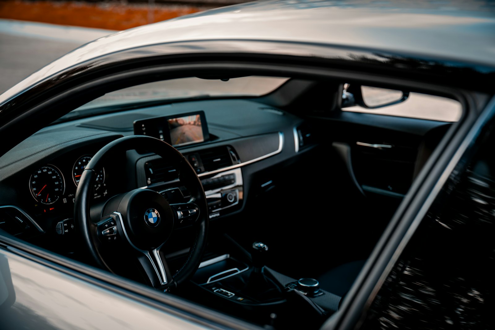 Modern cockpit with ambient lighting